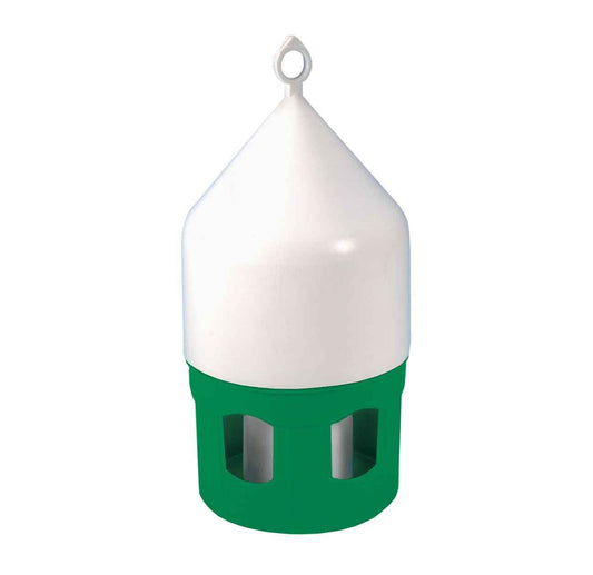 Natural Kunststoff Tränke 5 Liter mit Tragering und Bajonettverschluss (Grün/Weiß) für Haustiere im Tierfutterpro Shop