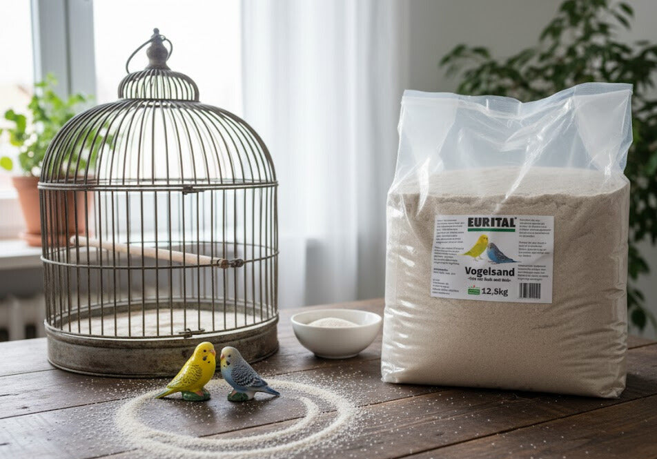Vogelsand mit Kalk & Anis – Natürliche Pflege und Frische für den Vogelkäfig