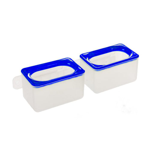 1 Stück Zellnapf mit Leiste, doppelt (Blau) (A19)