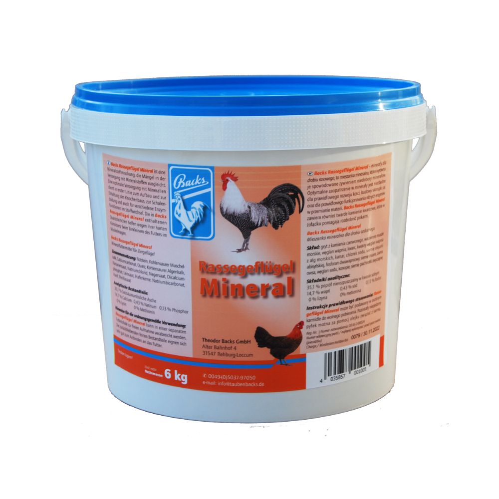 Backs Rassegeflügel Mineral 6 kg für Geflügel