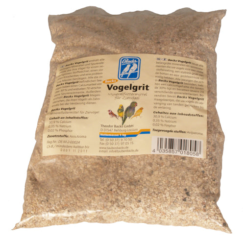 Backs Vogelgrit 25 kg - mit Vanillearoma