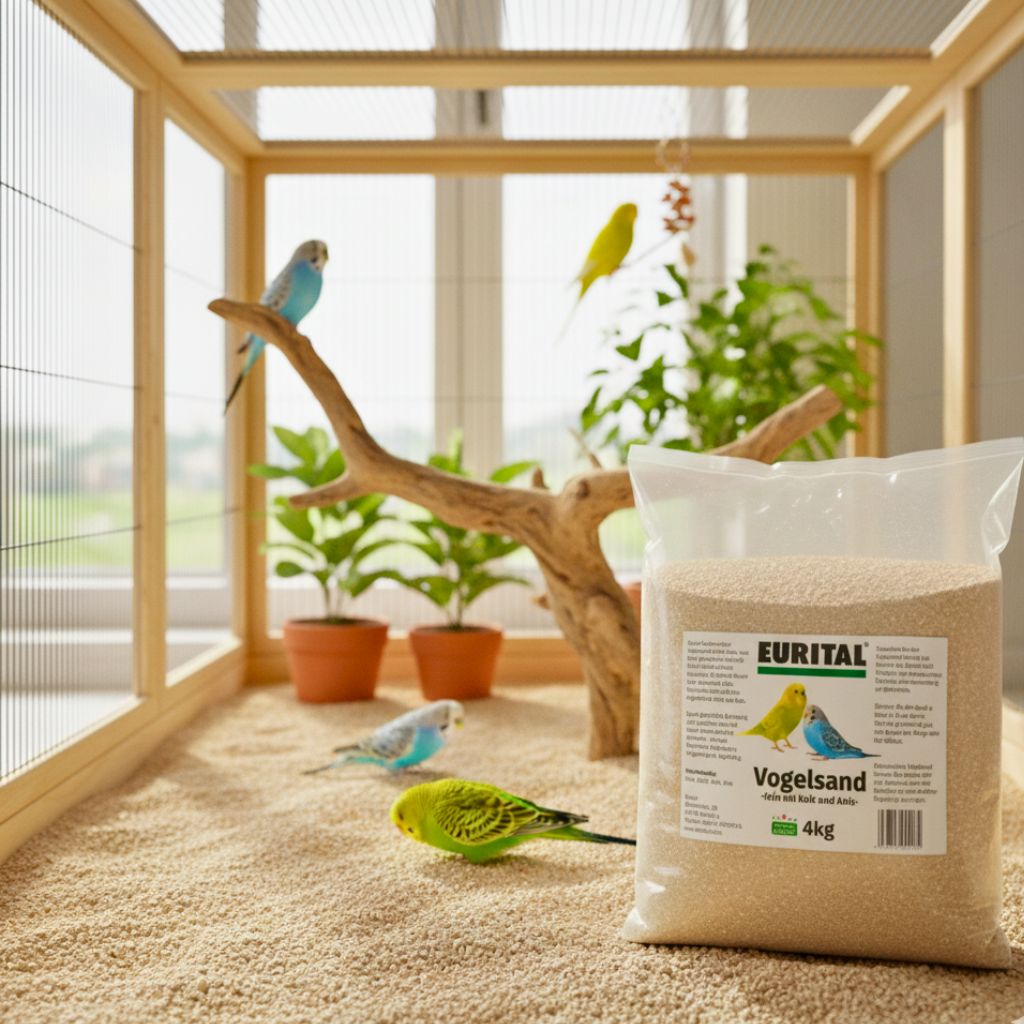 Vogelsand mit Kalk & Anis – Natürliche Pflege und Frische für den Vogelkäfig
