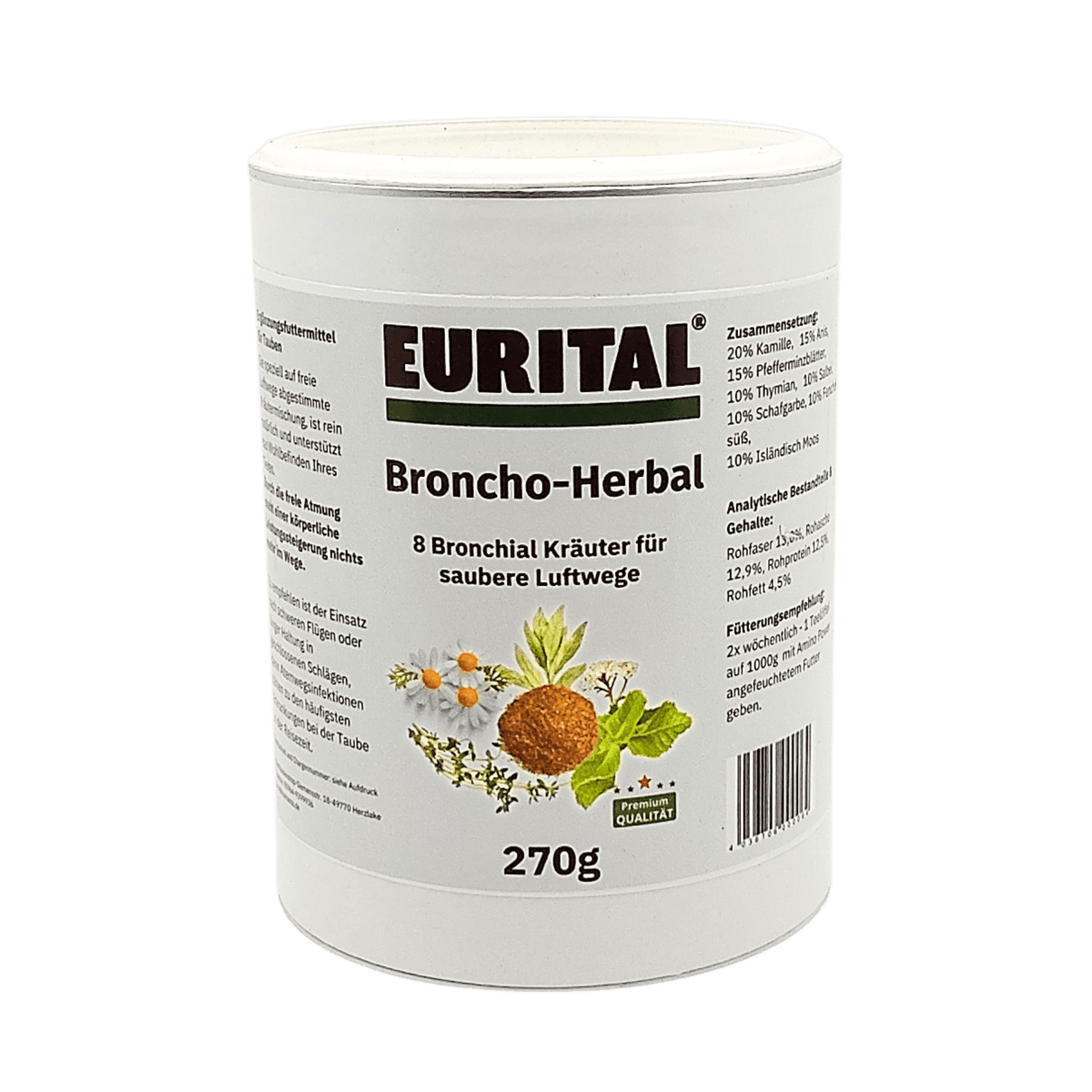 Eurital Bronchoherbal 270g - Bronchial Kräuter für saubere Luftwege
