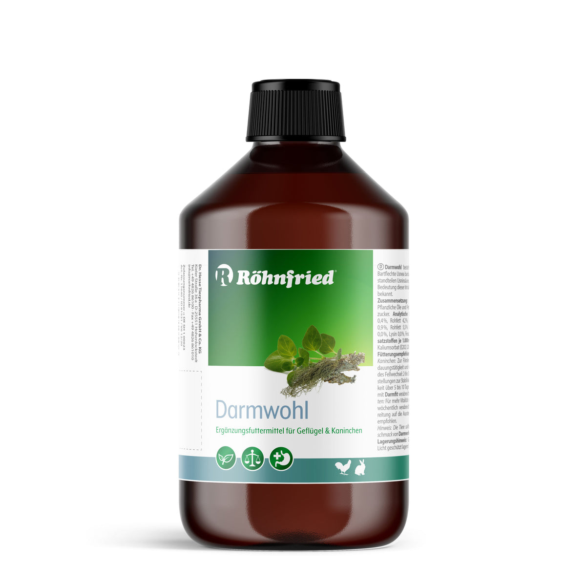 Röhnfried Darmwohl 500 ml: Flüssiges Ergänzungsfuttermittel für Tiere