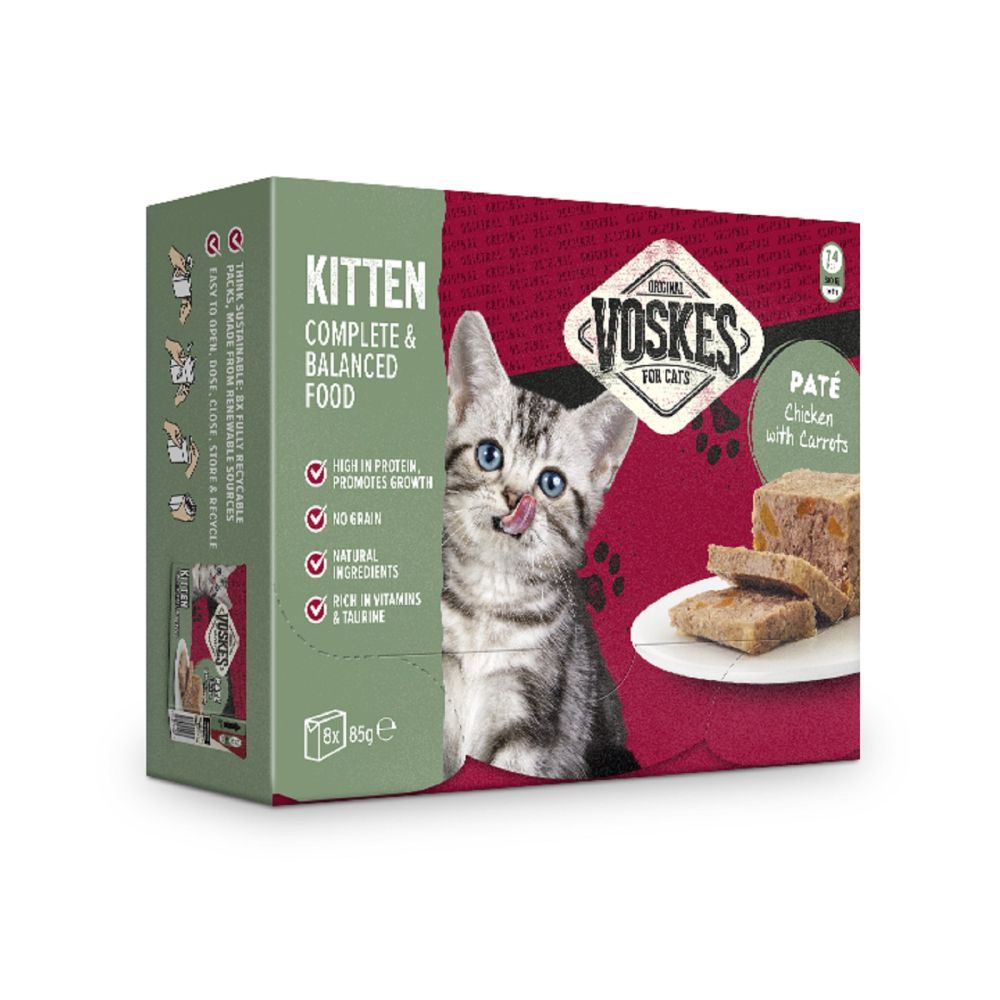 Voskes Kitten Paté Huhn mit Karotte