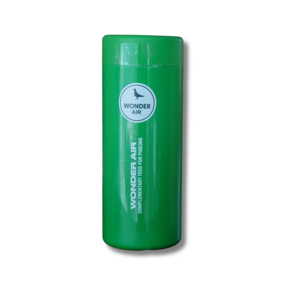 Wonder Air ist eine patentierte, natürliche Ergänzung für Brieftauben zur Unterstützung der Atemwege. Mit schleimlösenden, entzündungshemmenden und immunstimulierenden Wirkstoffen wirkt es effektiv gegen Infektionen wie Bronchitis, Coryza und CRD – ganz ohne Antibiotika. Ideal zur Prophylaxe und Regeneration.