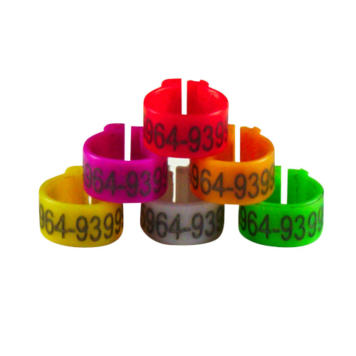 Telefon-Clipringe 5mm (Von 50 bis 400 Stück frei wählbar - max. 14 Zeichen) für Haustiere im Tierfutterpro Shop