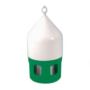 Natural Kunststoff Tränke 5 Liter mit Tragering und Bajonettverschluss (Grün/Weiß) für Haustiere im Tierfutterpro Shop