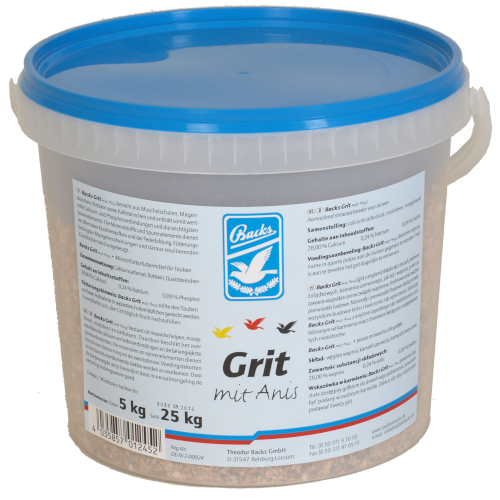 Backs Grit mit Anis 5kg für Haustiere im Tierfutterpro Shop