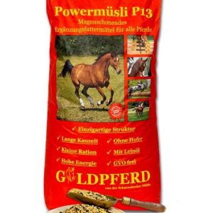 GOLDPFERD Powermüsli P13 - Oat-free horse feed for sport and leisure horses 25 kg